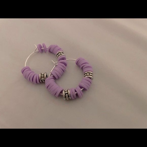 polymer clay bead earrings - Picture 1 of 1